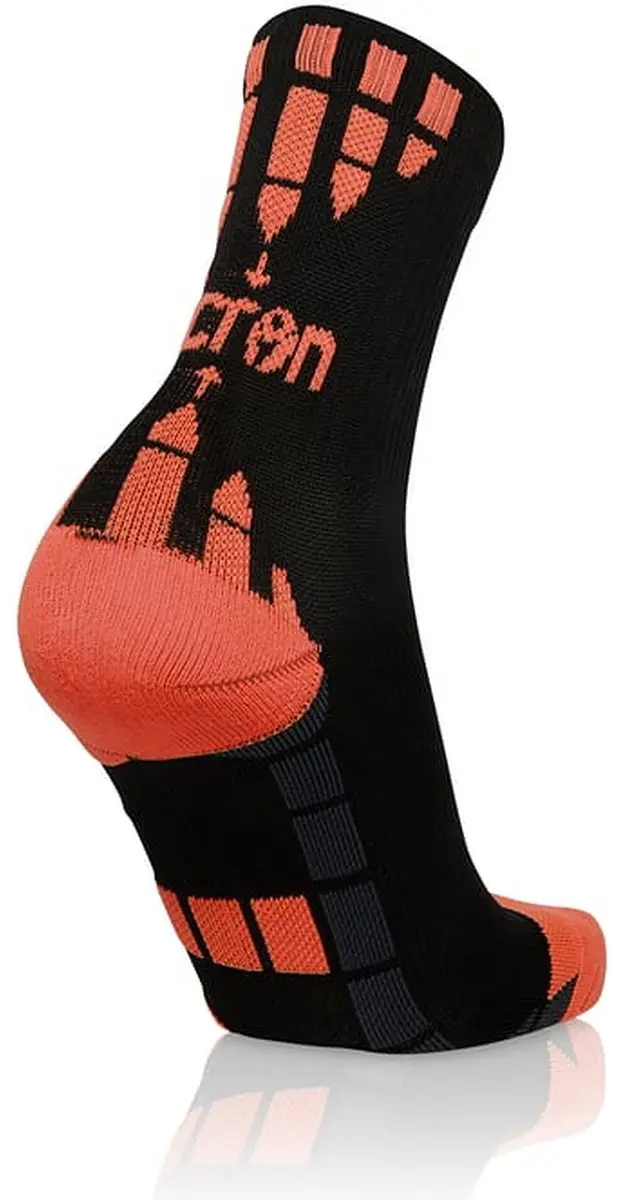 Macron Interval Loopsokken 43/46 - Zwart/Neon Oranje
