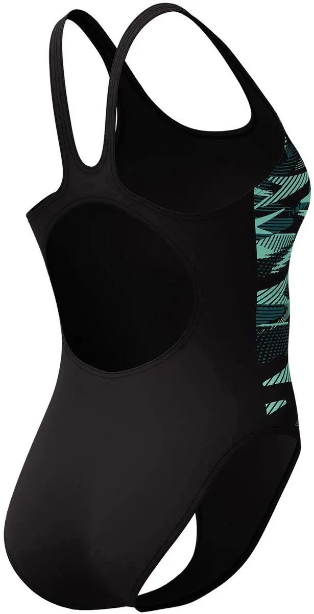Speedo ECO+ Hyper Boom Placement Muscleback Sportbadpak 44 - Zwart/Mintgroen/Donkergroen
