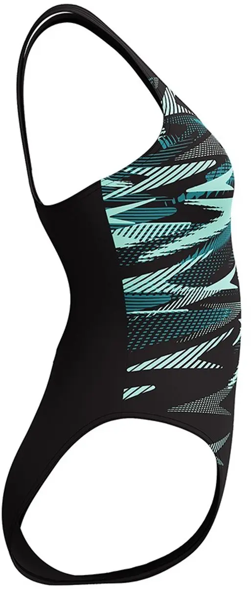 Speedo ECO+ Hyper Boom Placement Muscleback Sportbadpak 44 - Zwart/Mintgroen/Donkergroen
