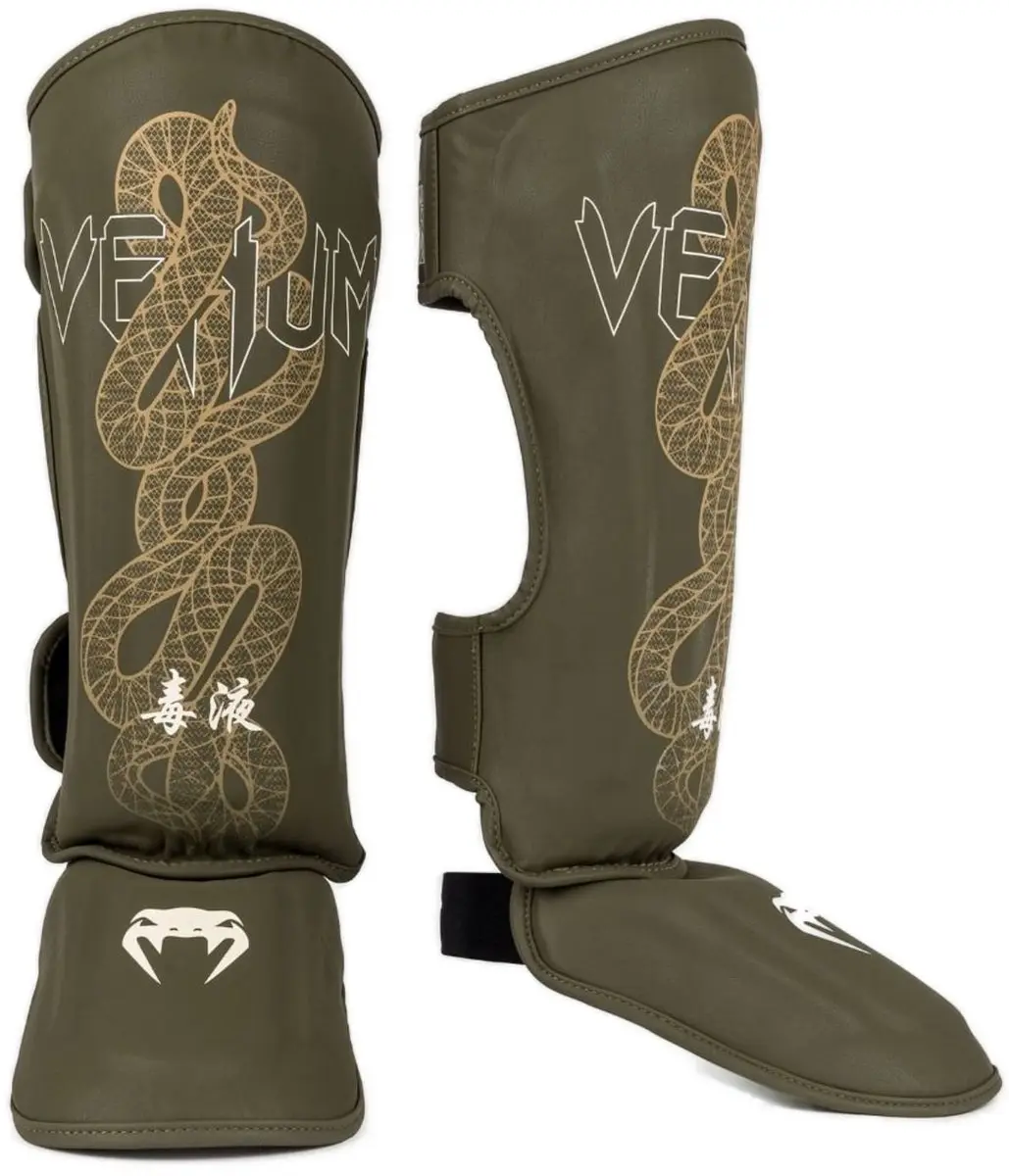 Venum Serpenti Scheenbeschermers M - Kaki Brons Ivoor