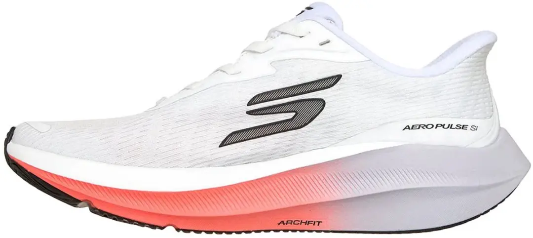 Skechers Skx Aero Pulse Si Hardloopschoenen - EU 40 - Wit/Coraal/Lavendel