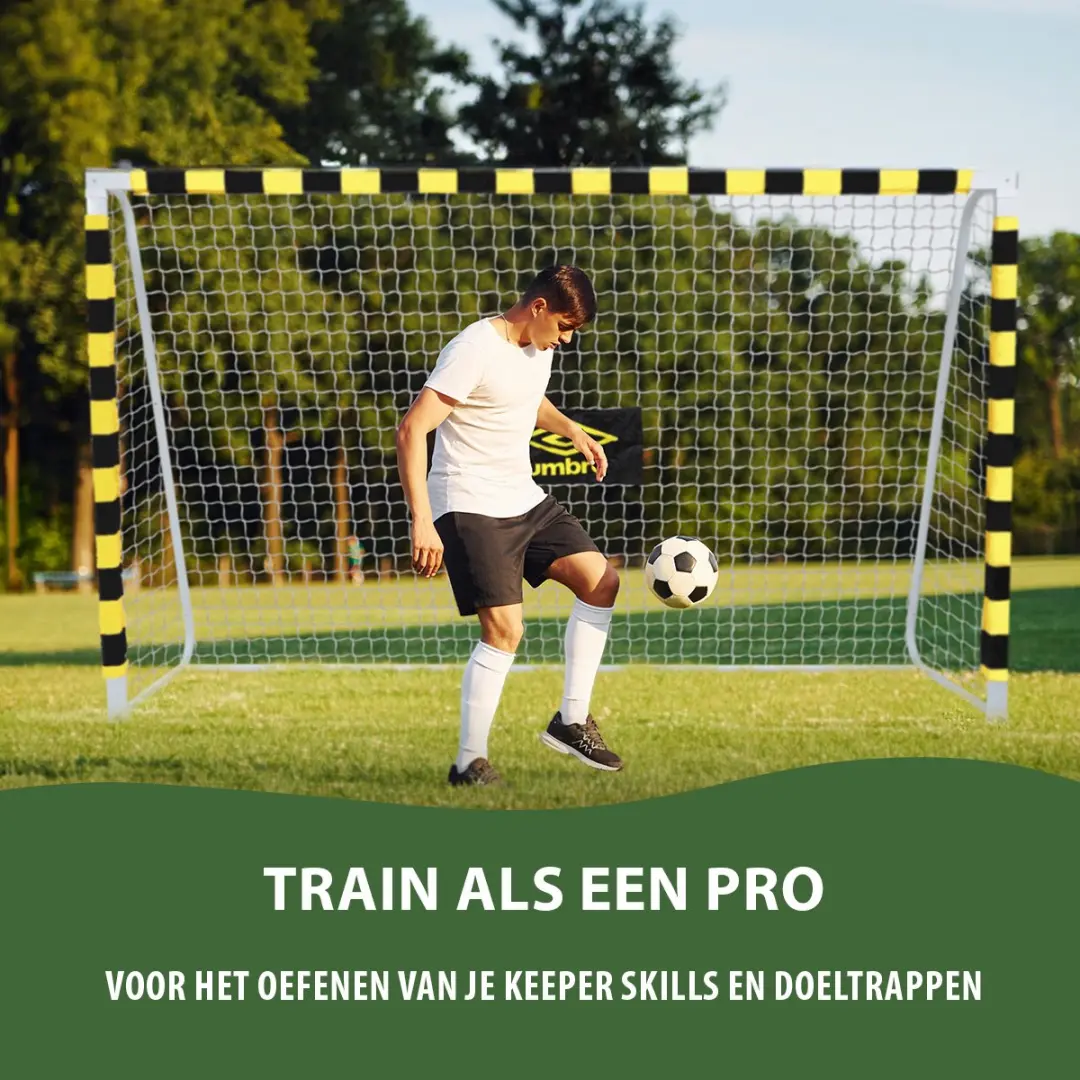 Umbro Voetbaldoel 300x200x90cm - Zwart/Geel