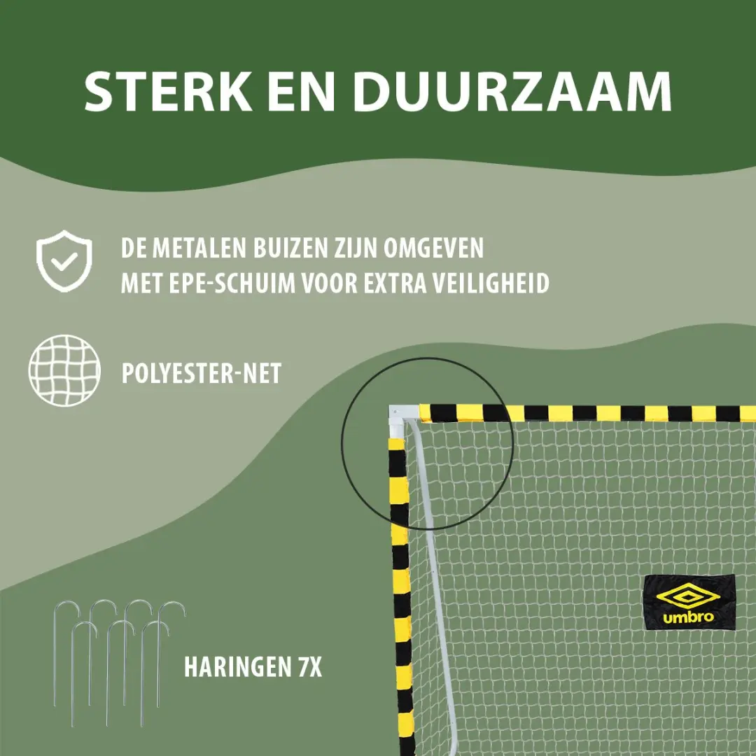 Umbro Voetbaldoel 300x200x90cm - Zwart/Geel