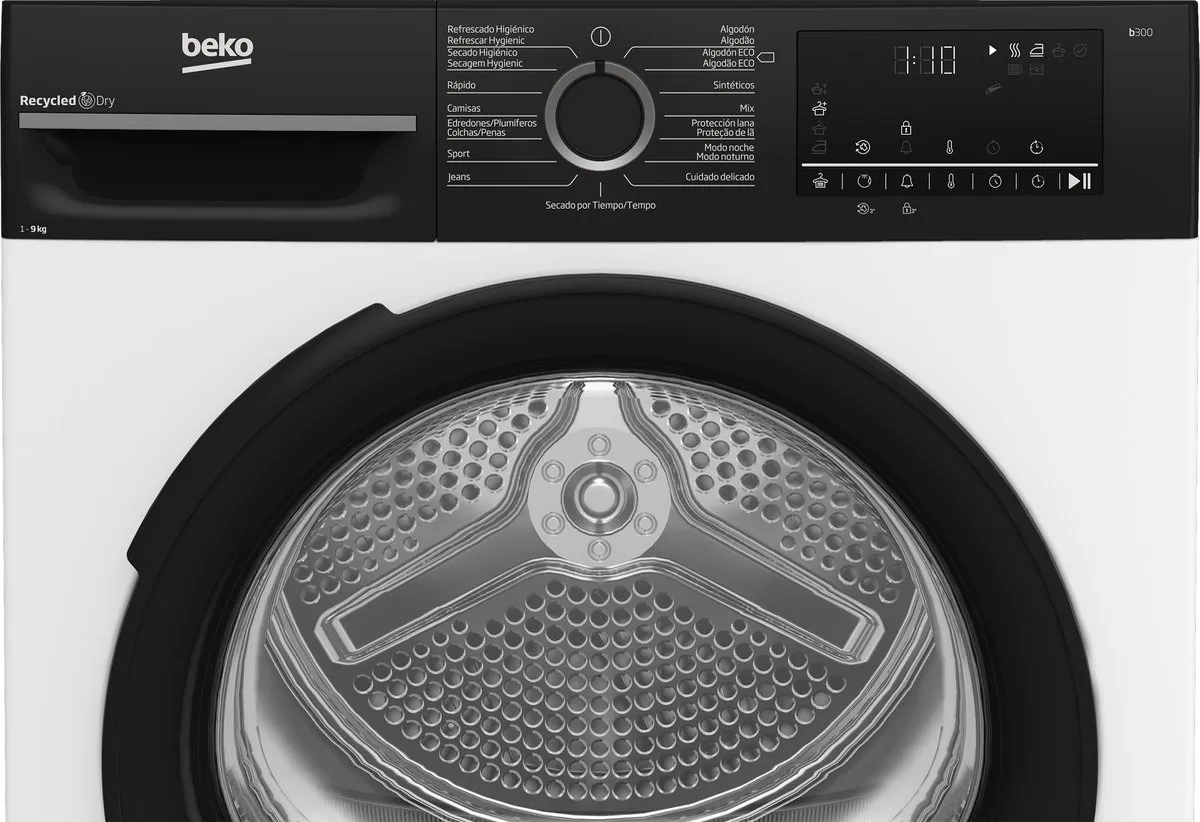 Beko BM3T49240W Droger 9 kg - 15 Programma's - Wit - afbeelding 6 van 6