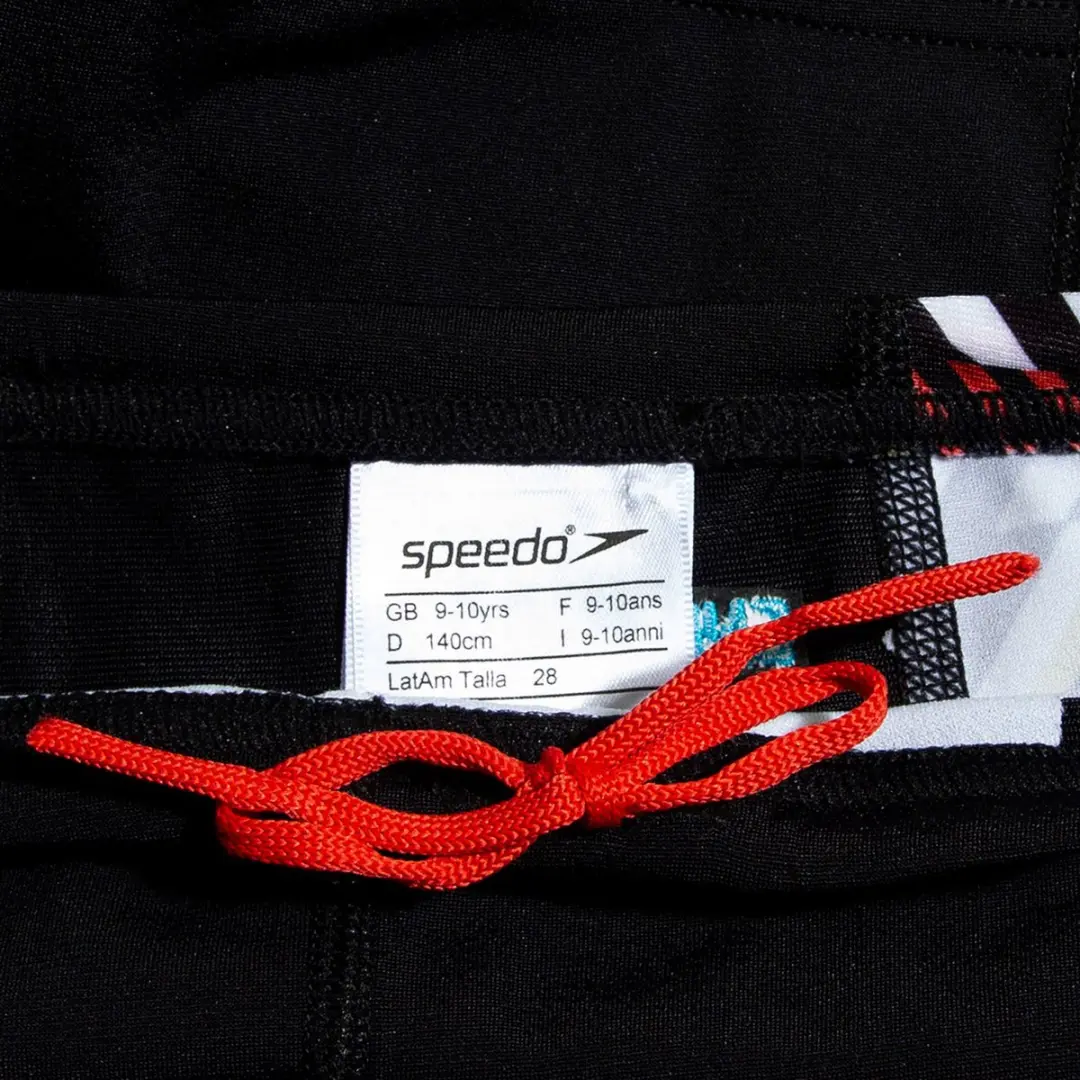 Speedo END+ Digital Panel Zwemboxer Jongens 164 - Zwart/Rood/Blauw/Wit