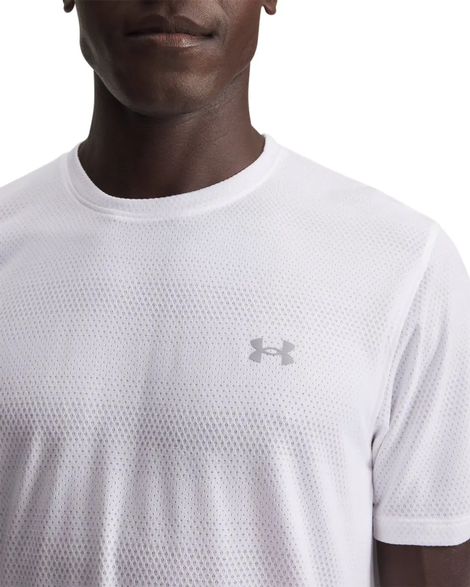 Under Armour UA Velociti SS Heren Sportshirt - Wit/Reflecterend - XXL
