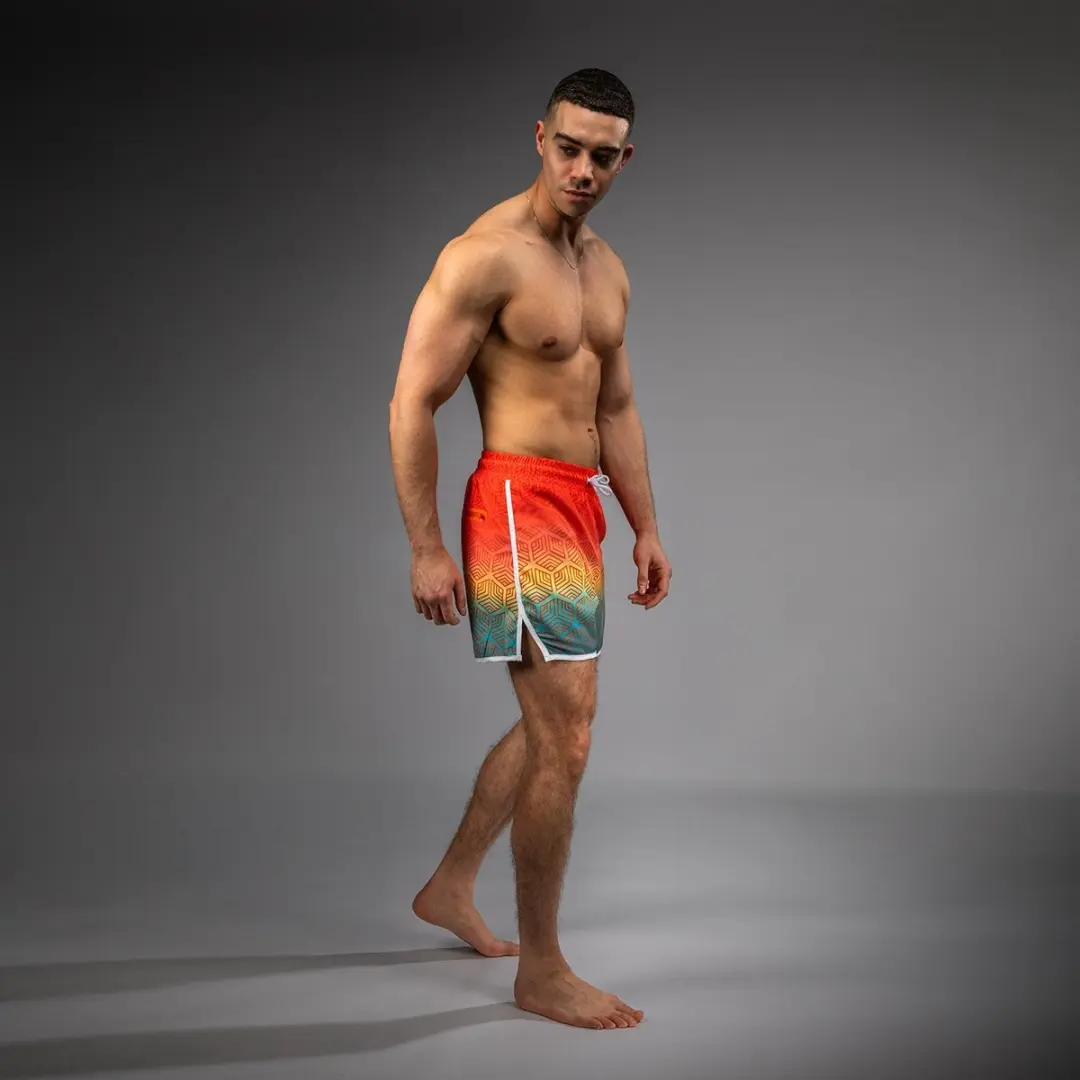 Venum Octane Board Shorts Sunset Orange Sky Blue - M