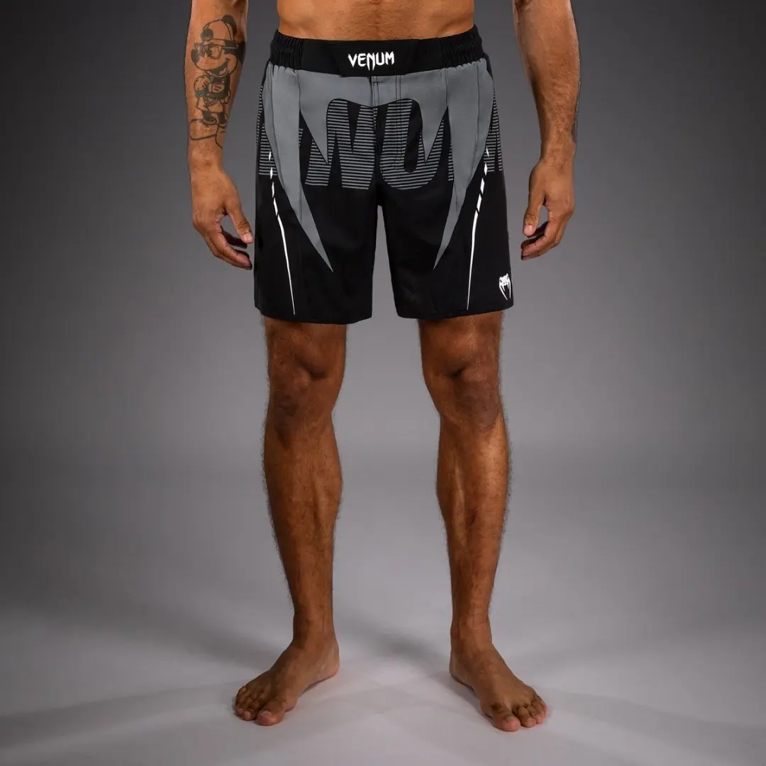 Venum Adrenaline Fightshorts M - Zwart/Zilver/Grijs