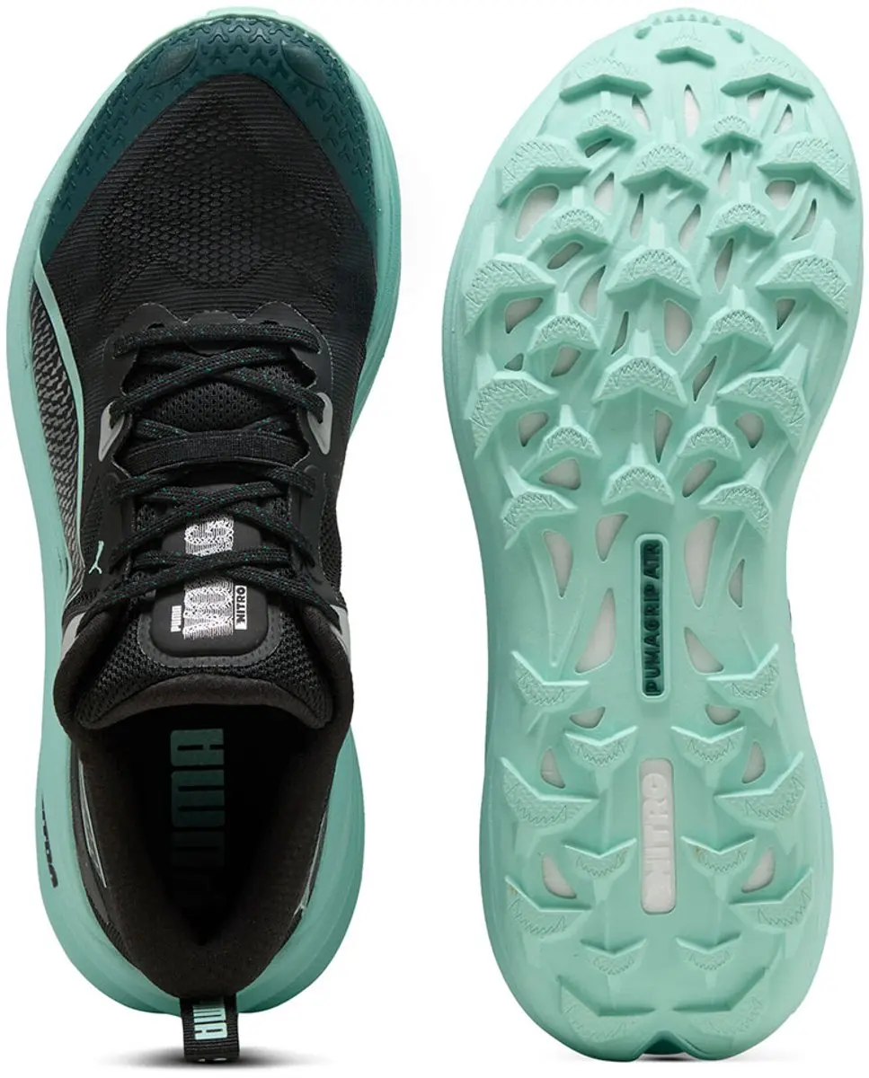 PUMA Voyage Nitro 4 Hardloopschoenen - 40.5 - Green Terrain/Mint Melt