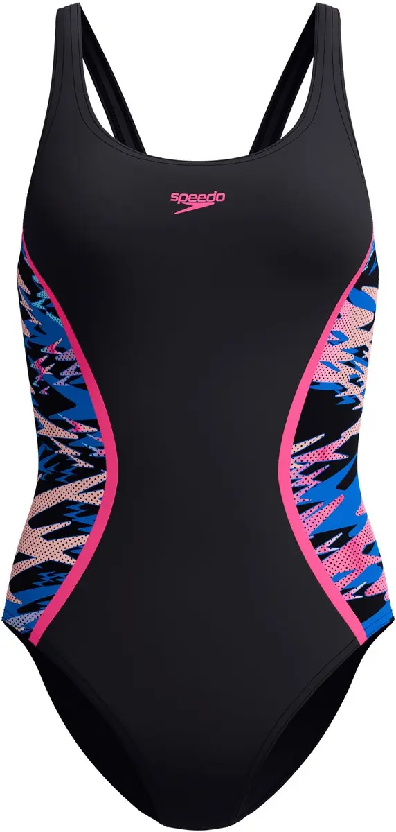 Speedo Hyperboom Muscleback Dames Sportbadpak 36 - Zwart/Roze