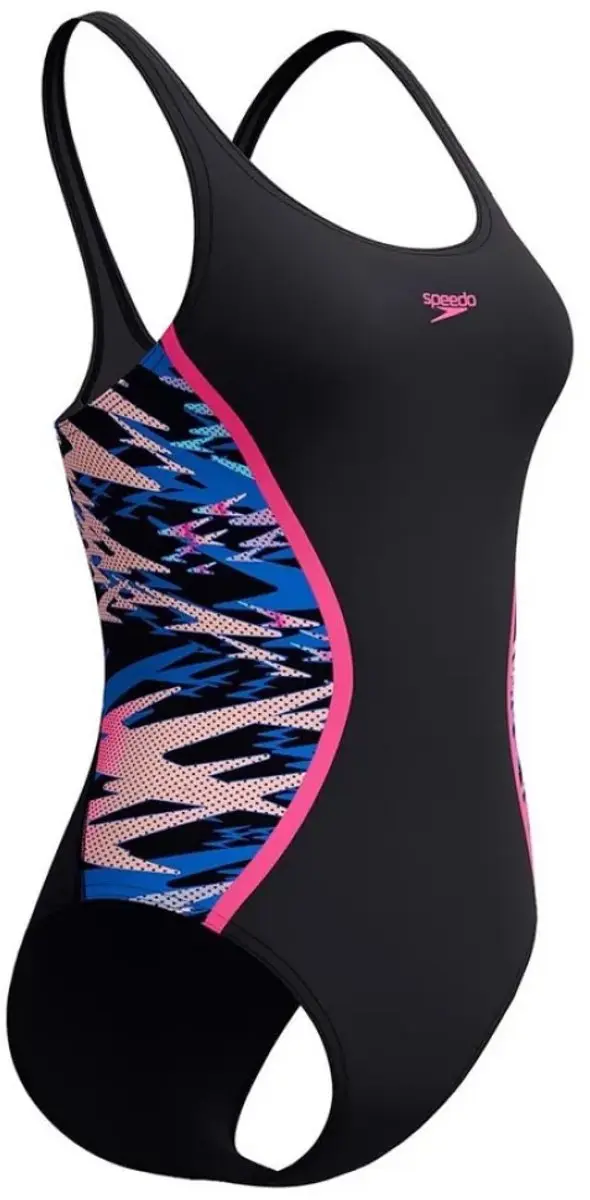 Speedo Hyperboom Muscleback Dames Sportbadpak 36 - Zwart/Roze