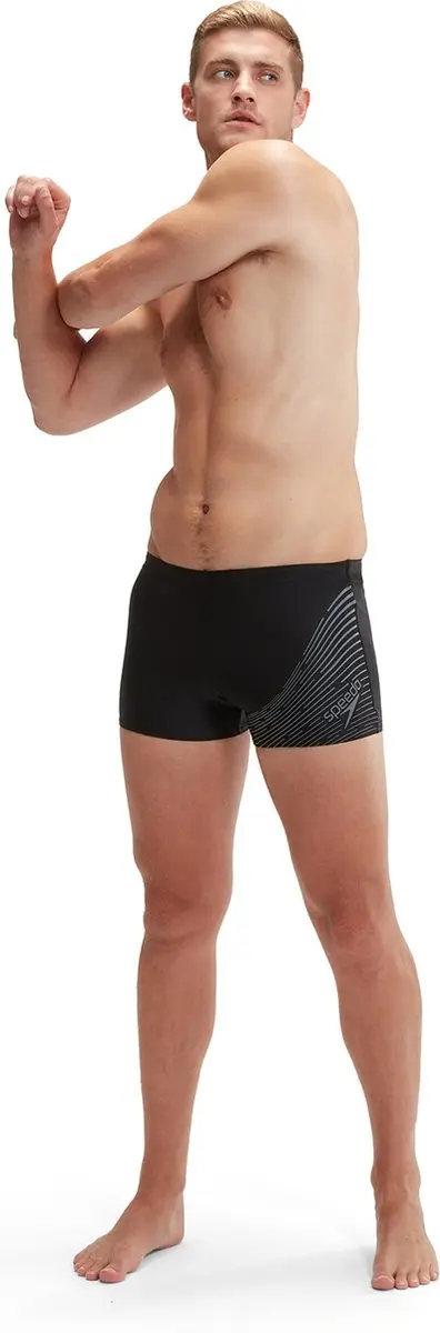 Speedo Medley Logo Aquashort Heren Sportzwembroek - XS - Zwart/Grijs