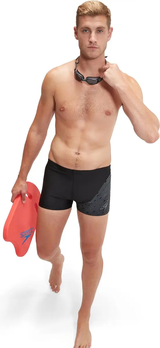 Speedo Medley Logo Aquashort Heren Sportzwembroek - XS - Zwart/Grijs - afbeelding 6 van 6