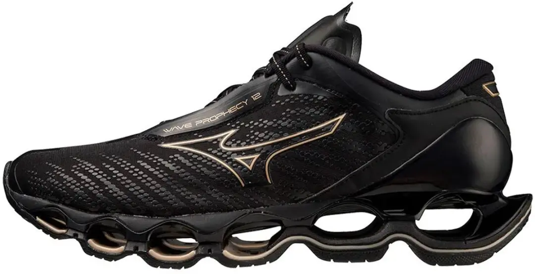Mizuno Wave Prophecy 12 Hardloopschoenen - 38 - Zwart/Goud