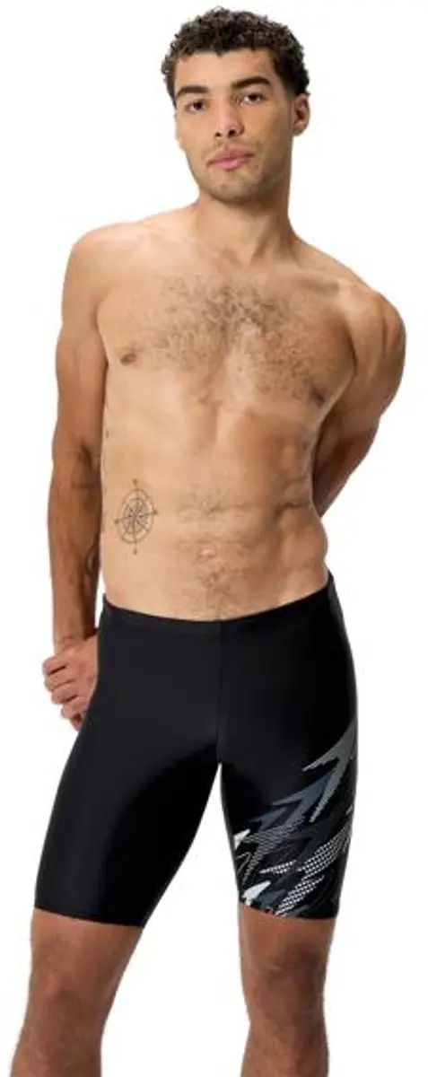 Speedo Medley Logo Jammer Heren - M - Zwart/Grijs - afbeelding 6 van 6