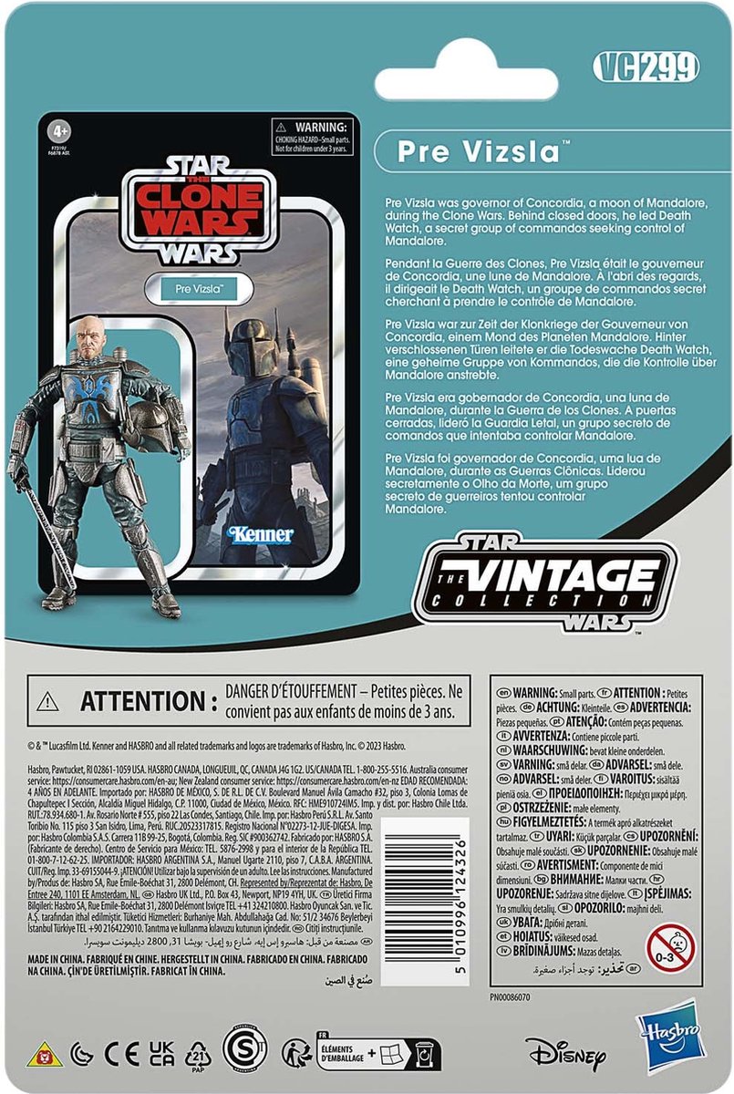Hasbro Star Wars - The Clone Wars Vintage Collection Pre Vizsla 10 cm Actiefiguur - Multicolours