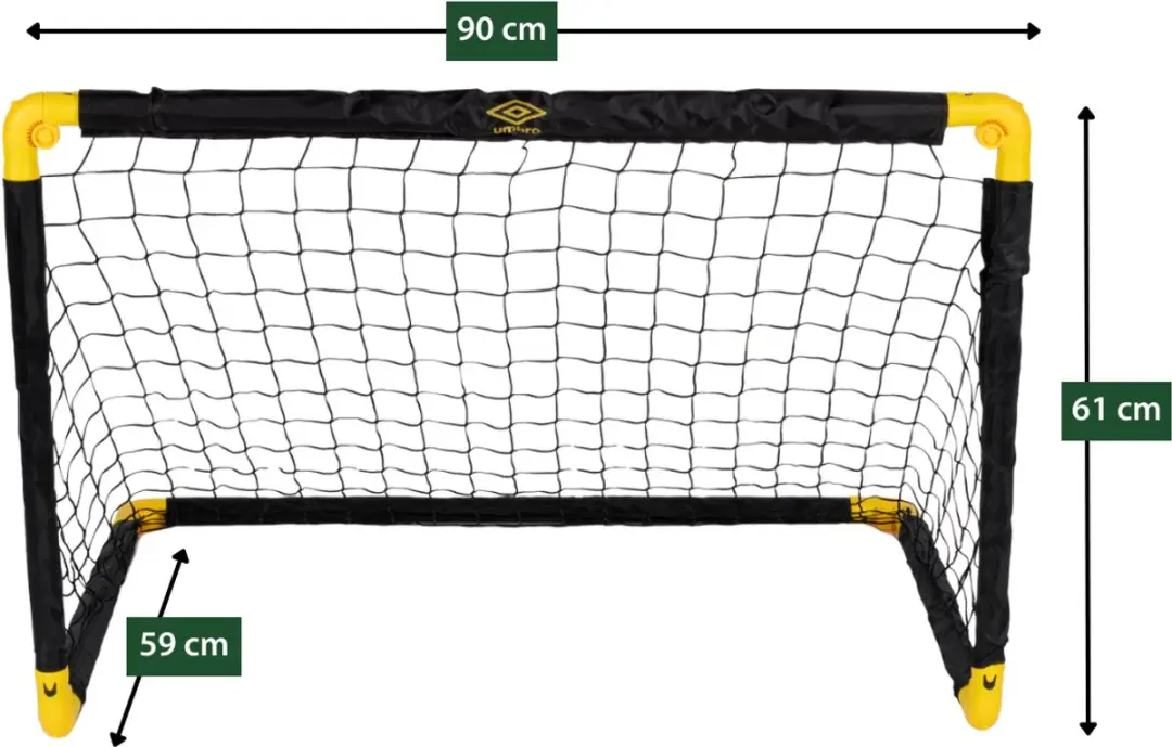 Umbro Voetbaldoel 90x59x61cm - Opvouwbaar - Zwart/Geel