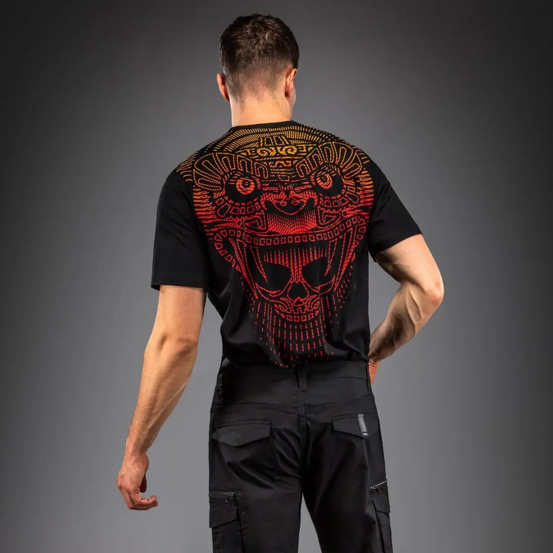 Venum Quetzal Fury T-Shirt - Zwart/Rood/Mandarijn - L