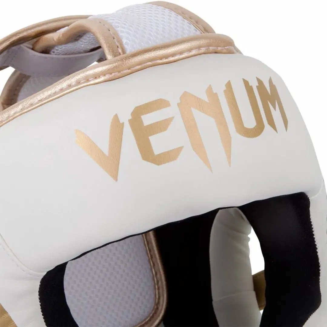 Venum Elite Headgear - One Size - Wit/Goud