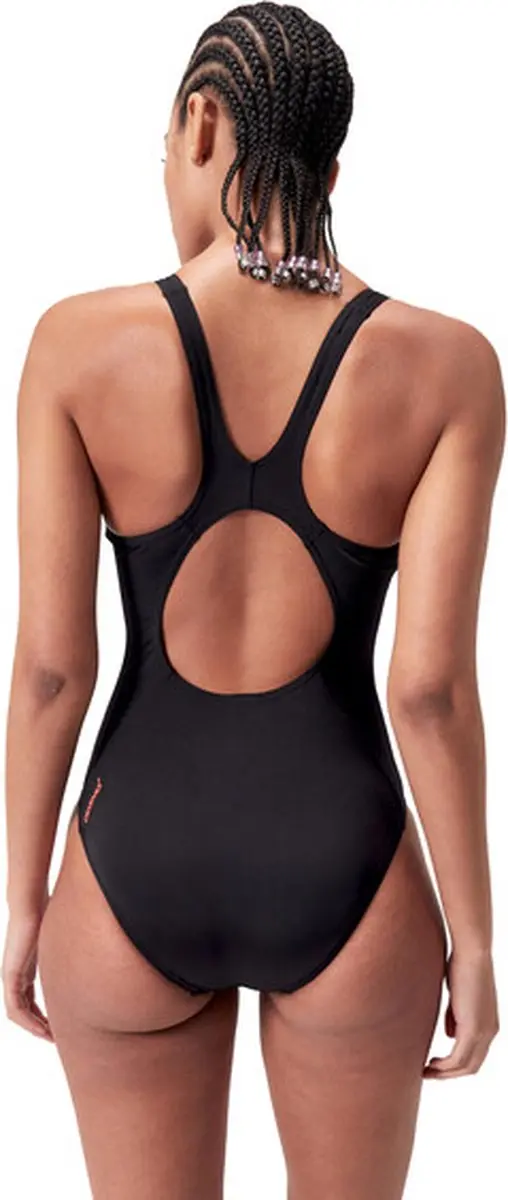 Speedo Placement Muscleback Sportbadpak - Maat 40 - Zwart/Rood