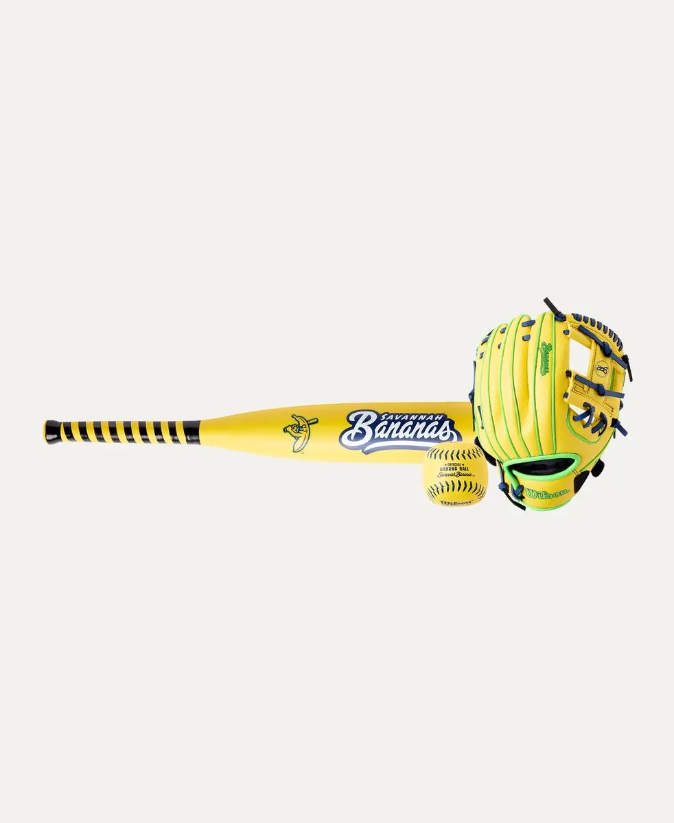 Wilson 2026 Savannah Bananas A200 Glove & Bat Combo