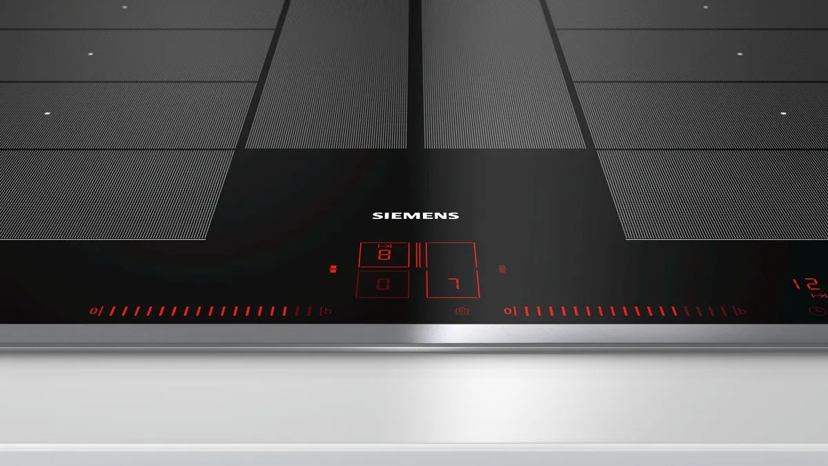 Siemens EX845LYC1E Inductiekookplaat 4 Zones - 7,6 kW - Zwart/Roestvrijstaal