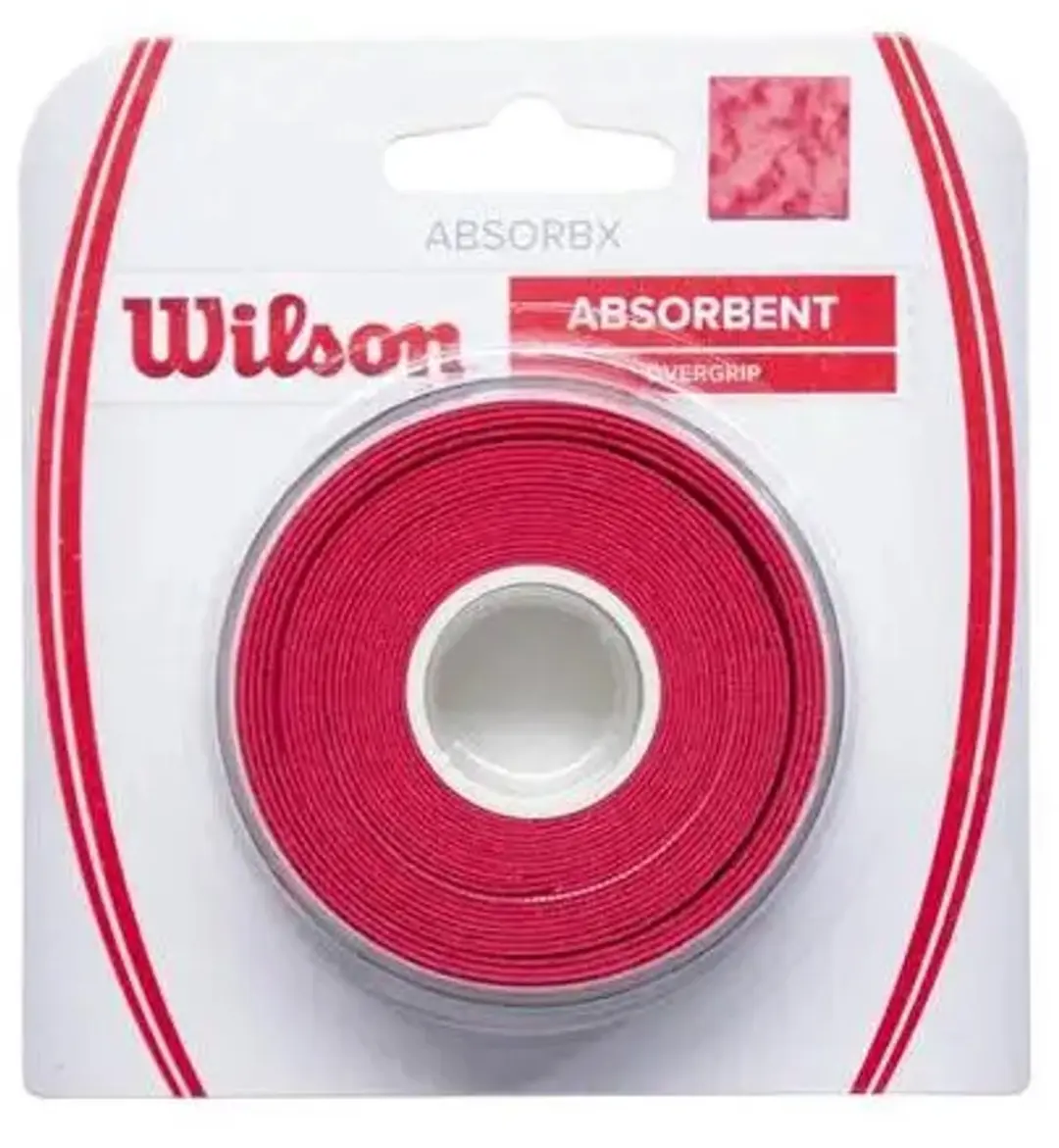 Wilson AbsorbX Overgrip Tennis - 3 Stuks Rood