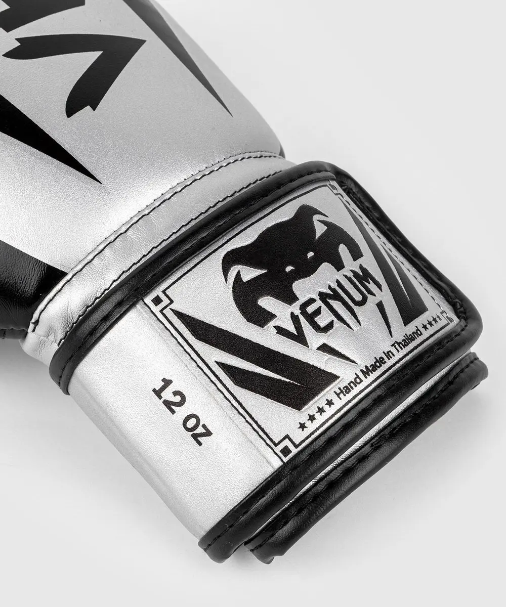 Venum Elite Bokshandschoenen 12 oz - Zilver/Zwart
