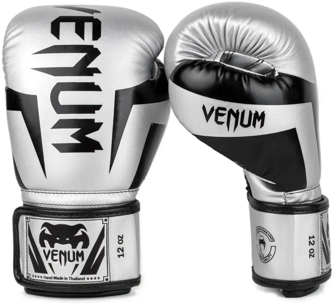 Venum Elite Bokshandschoenen 12 oz - Zilver/Zwart