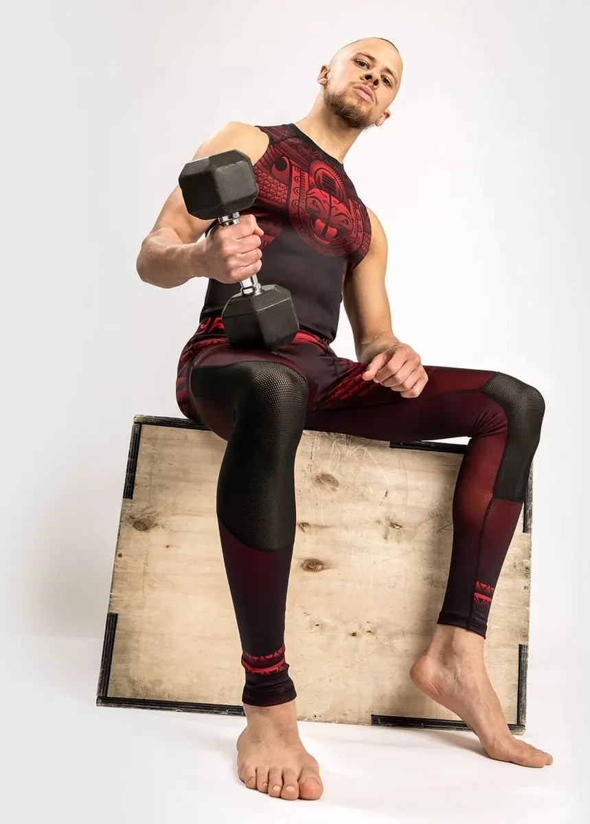 Venum Nakahi Sports Legging Spats - XL - Zwart/Rood - afbeelding 6 van 6