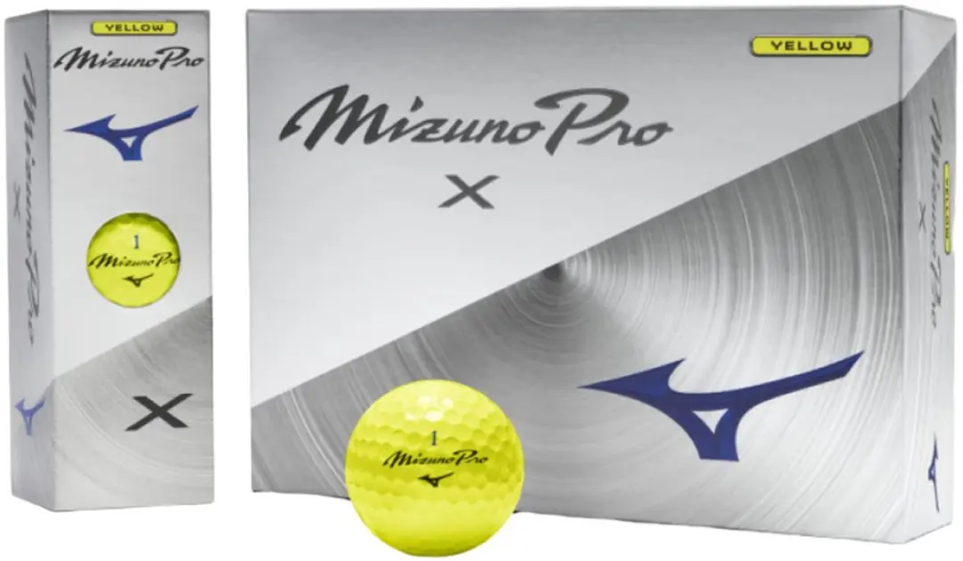 Mizuno Pro X Golfballen 2026 - Geel - 12 Stuks
