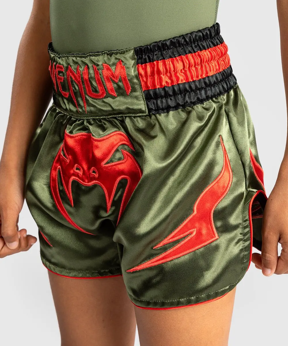 Venum Inferno Kids Short 152 - Legergroen Oranje
