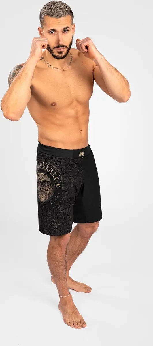 Venum Santa Muerte Fightshort - S - Zwart/Bruin