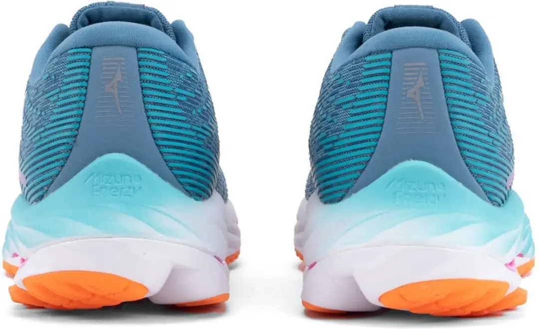 Mizuno Wave Rider 26 Dames Hardloopschoenen 38.5 - Blauw/Wit/Rosa/Geel