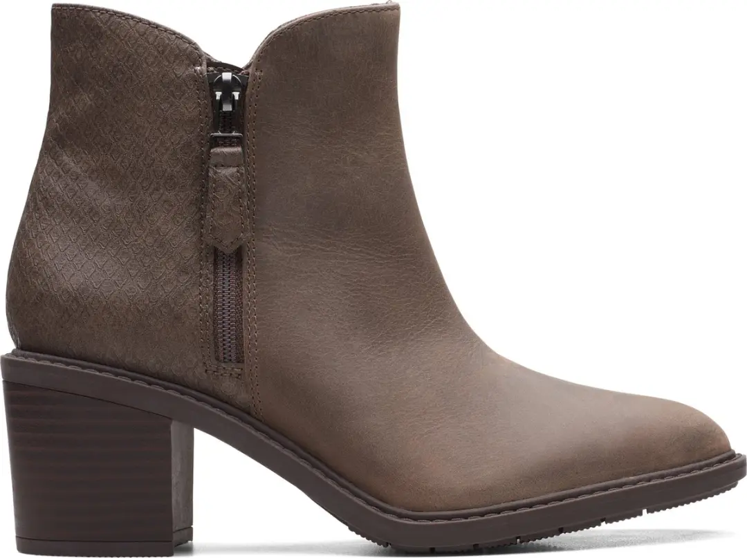 Clarks Scene Zip Leren Enkellaarsjes 37