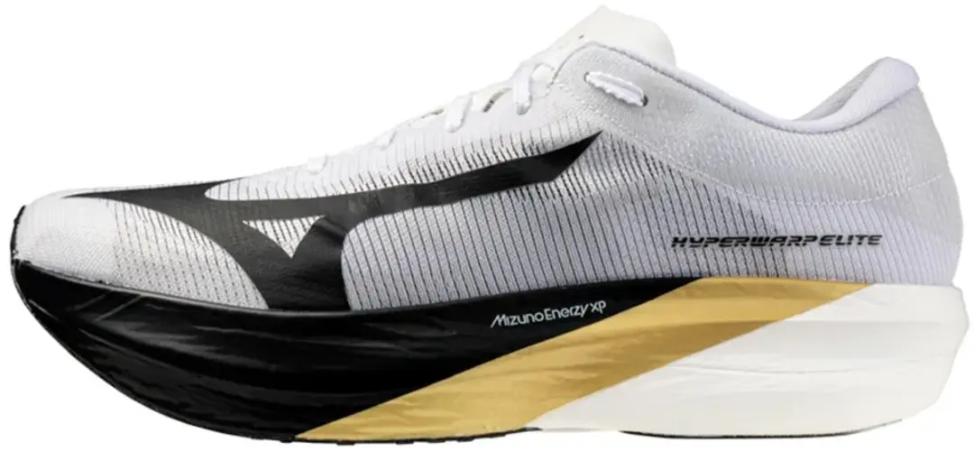 Mizuno Hyperwarp Elite Hardloopschoenen 43 - Wit/Zwart/Goud