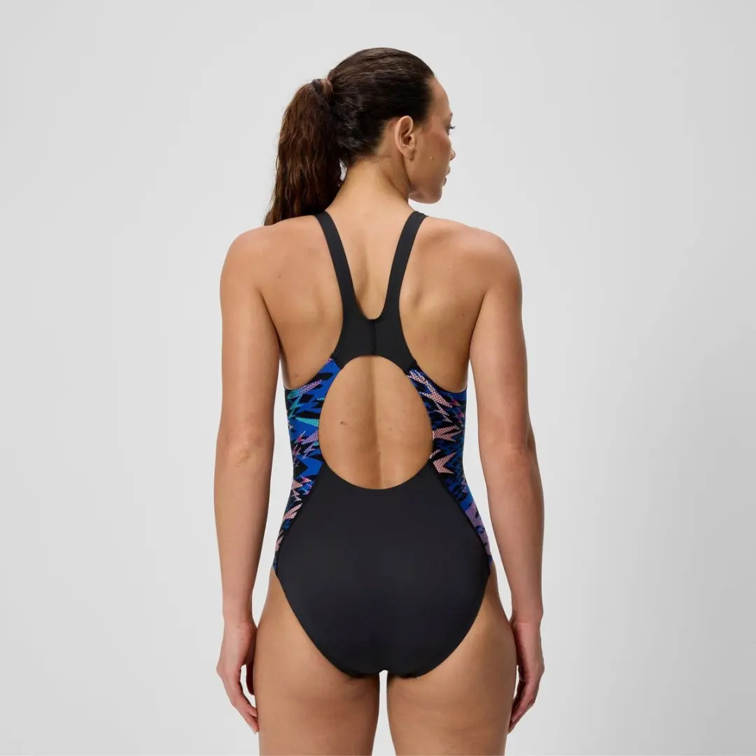 Speedo Hyperboom Muscleback Dames Sportbadpak 40 - Zwart/Roze
