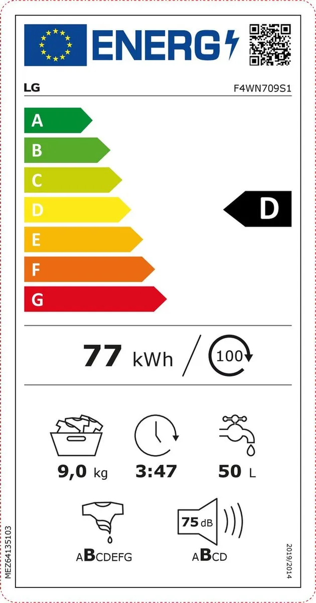 LG F4WN709S1 Wasmachine - 9 kg Wit