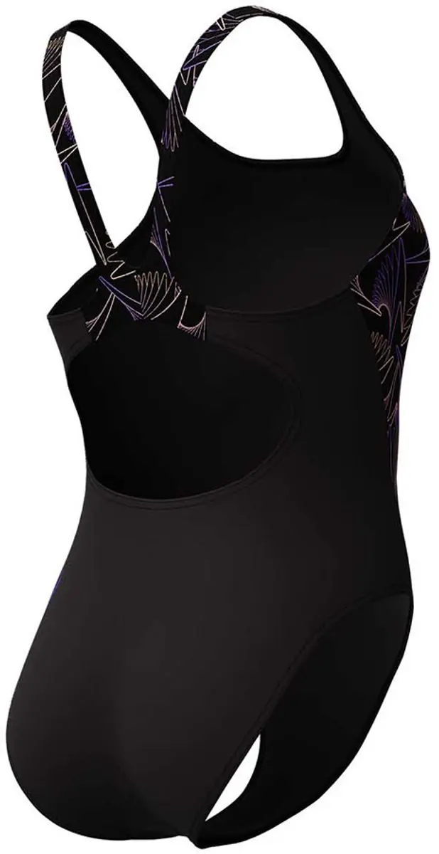 Speedo HyperBoom Splice Muscleback Dames Sportbadpak - Zwart/Oranje