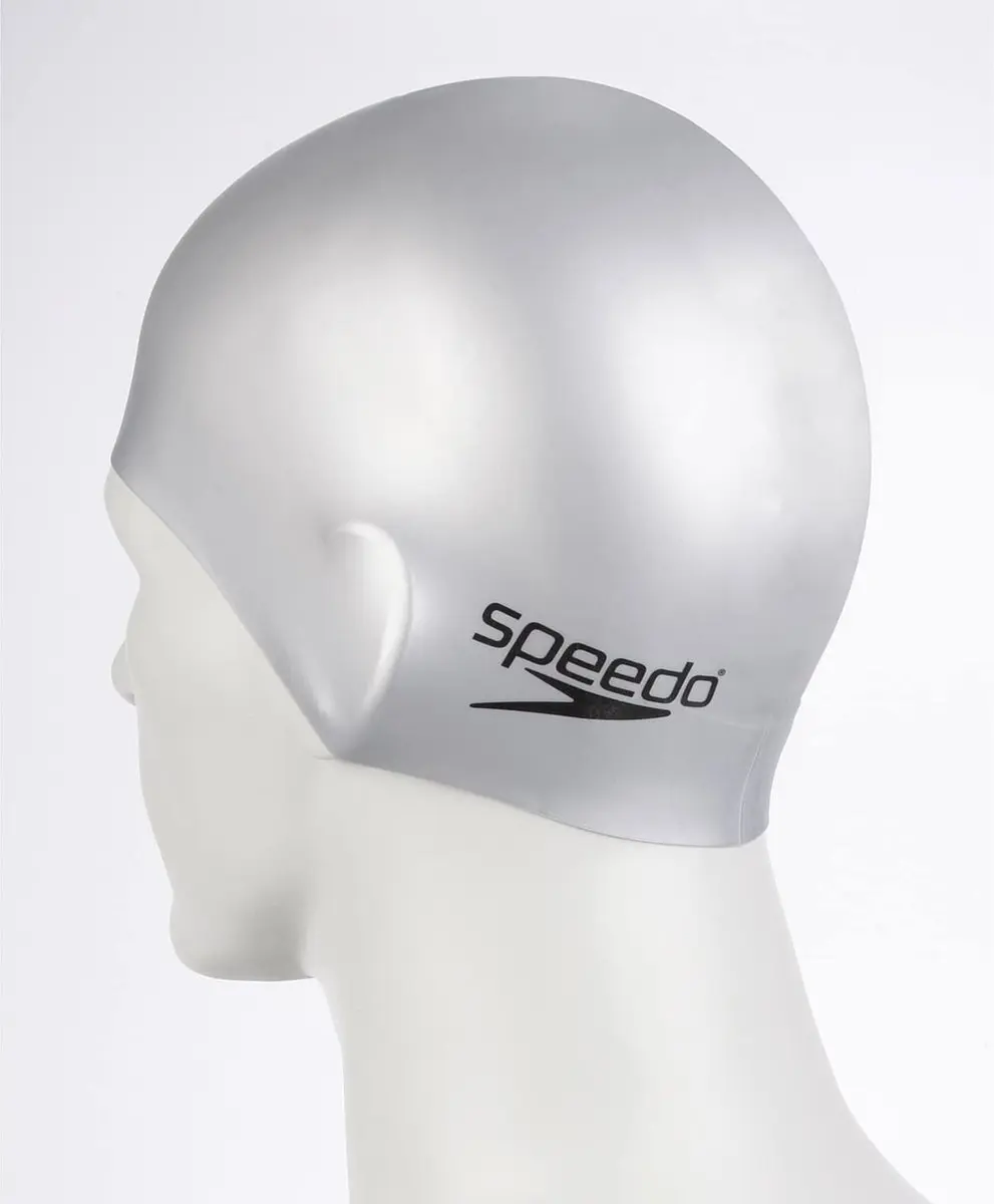 Speedo Plain Flat Badmuts - One Size - Zilver