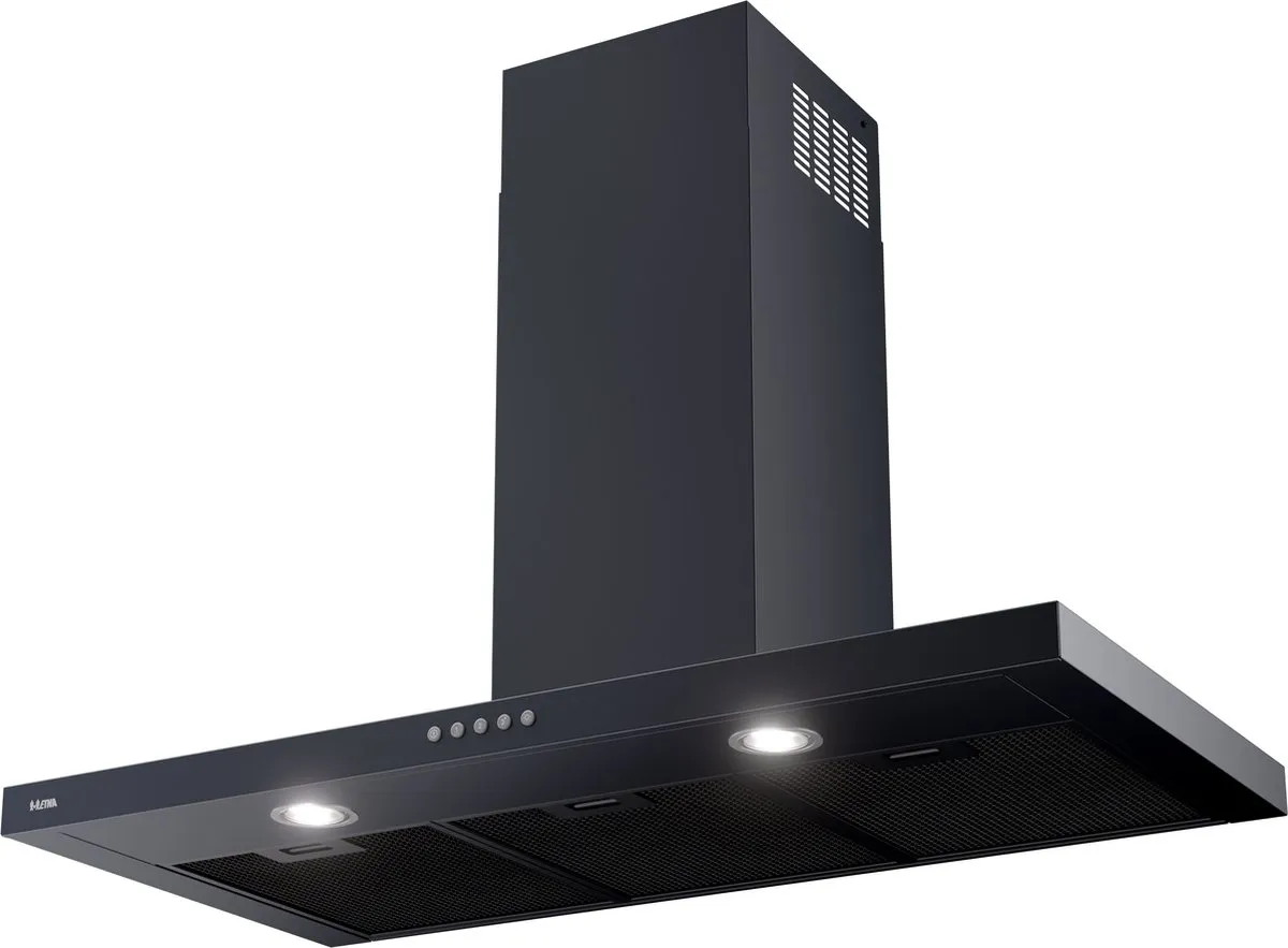 Etna AB691ZT Slimline Schouwkap 90cm - Matzwart