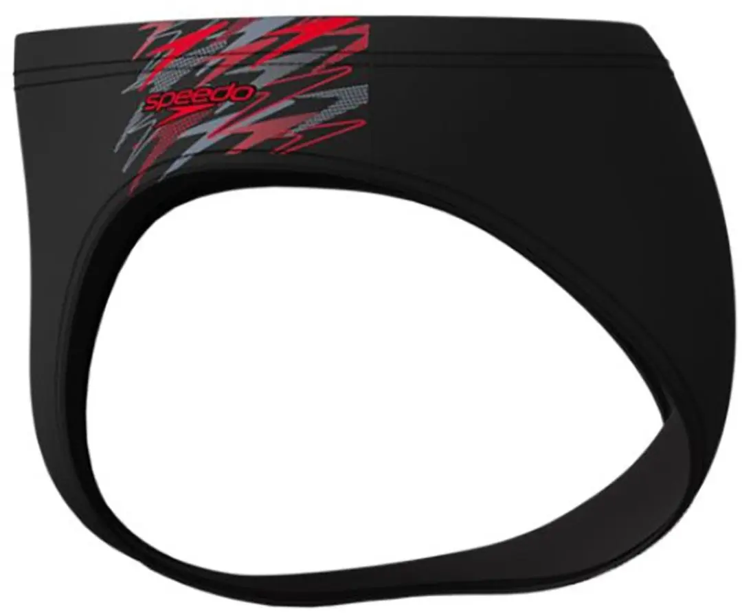 Speedo Medly Logo Zwemslip - M - Zwart/High Risk Red