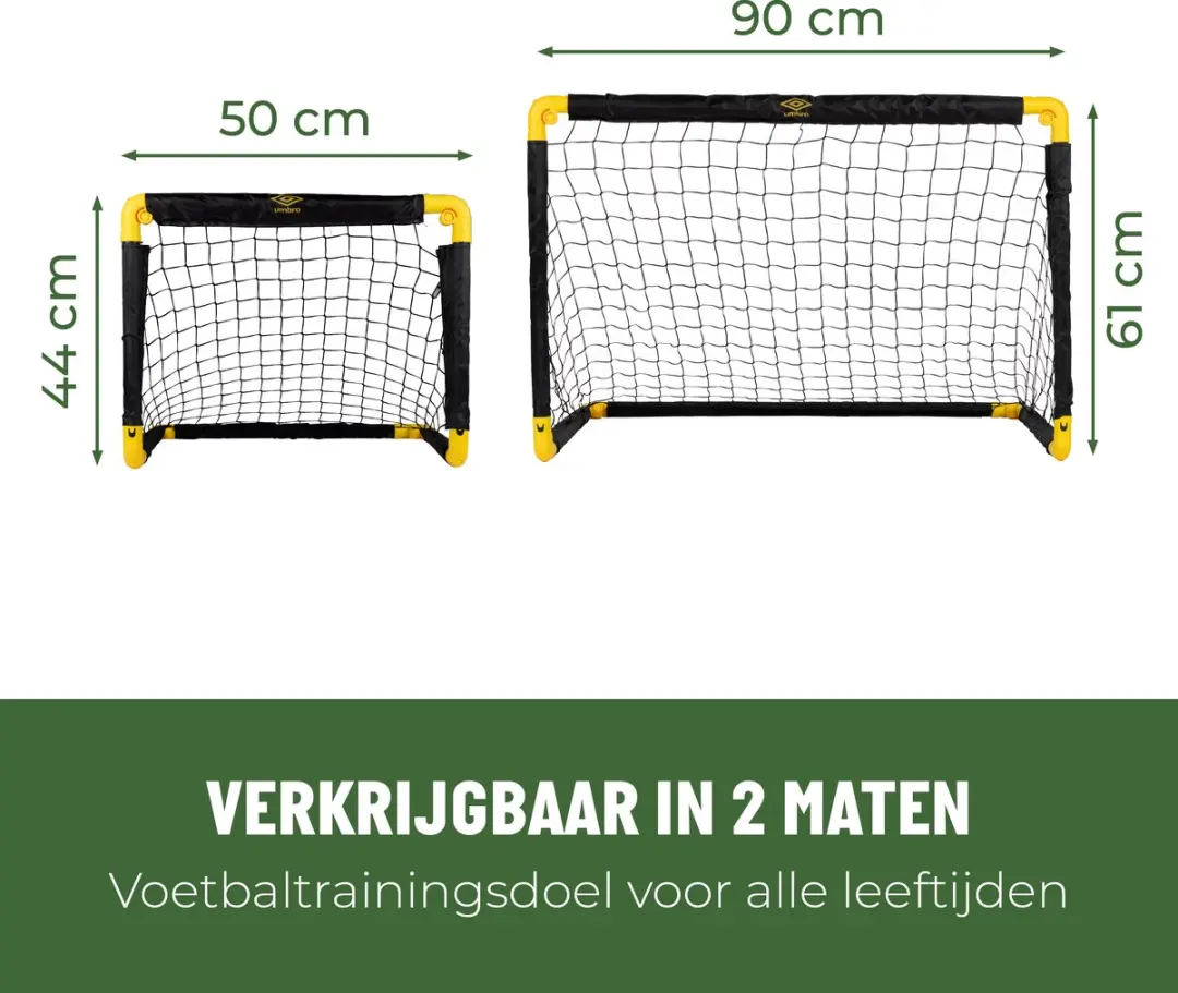Umbro Voetbaldoel 50x44x44cm - Opvouwbaar - Zwart