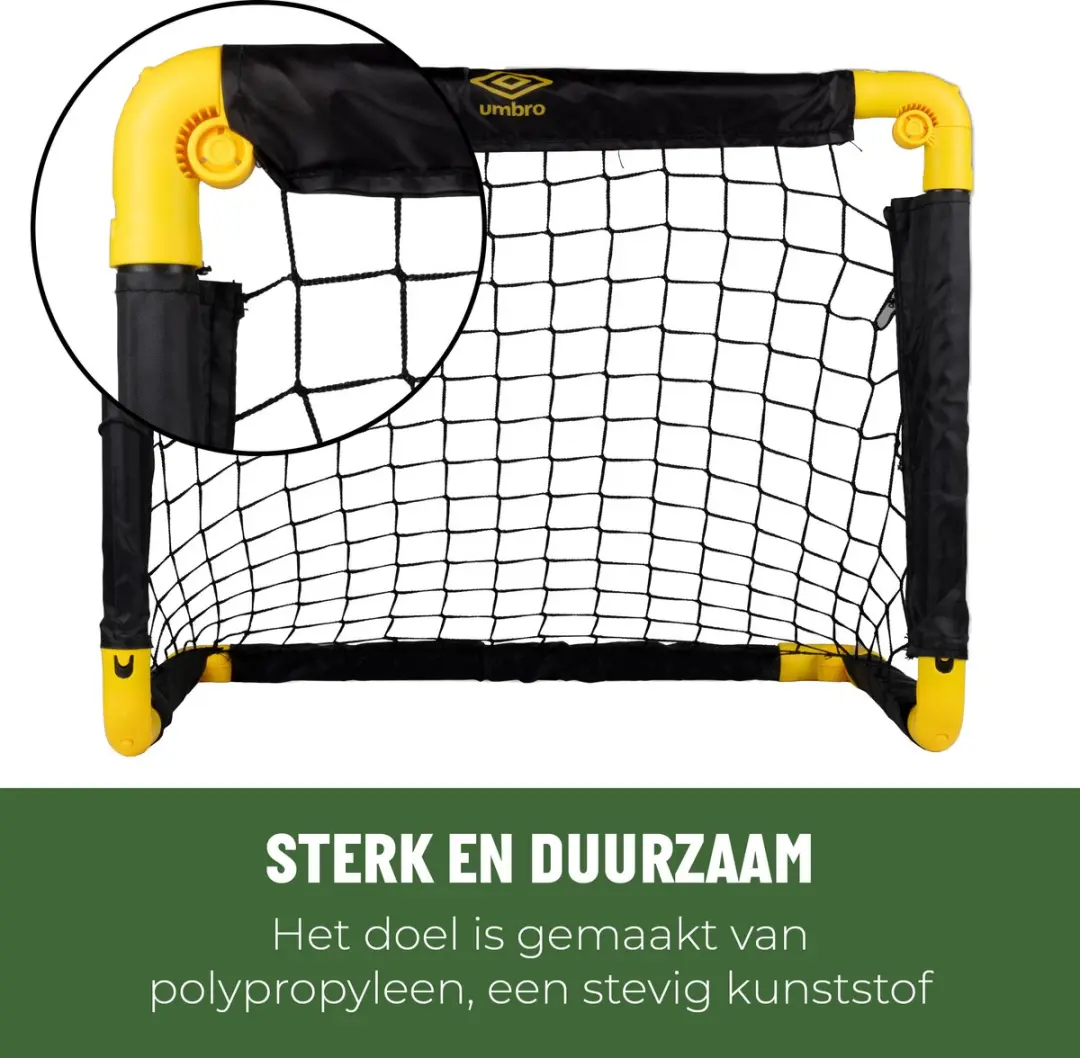 Umbro Voetbaldoel 50x44x44cm - Opvouwbaar - Zwart