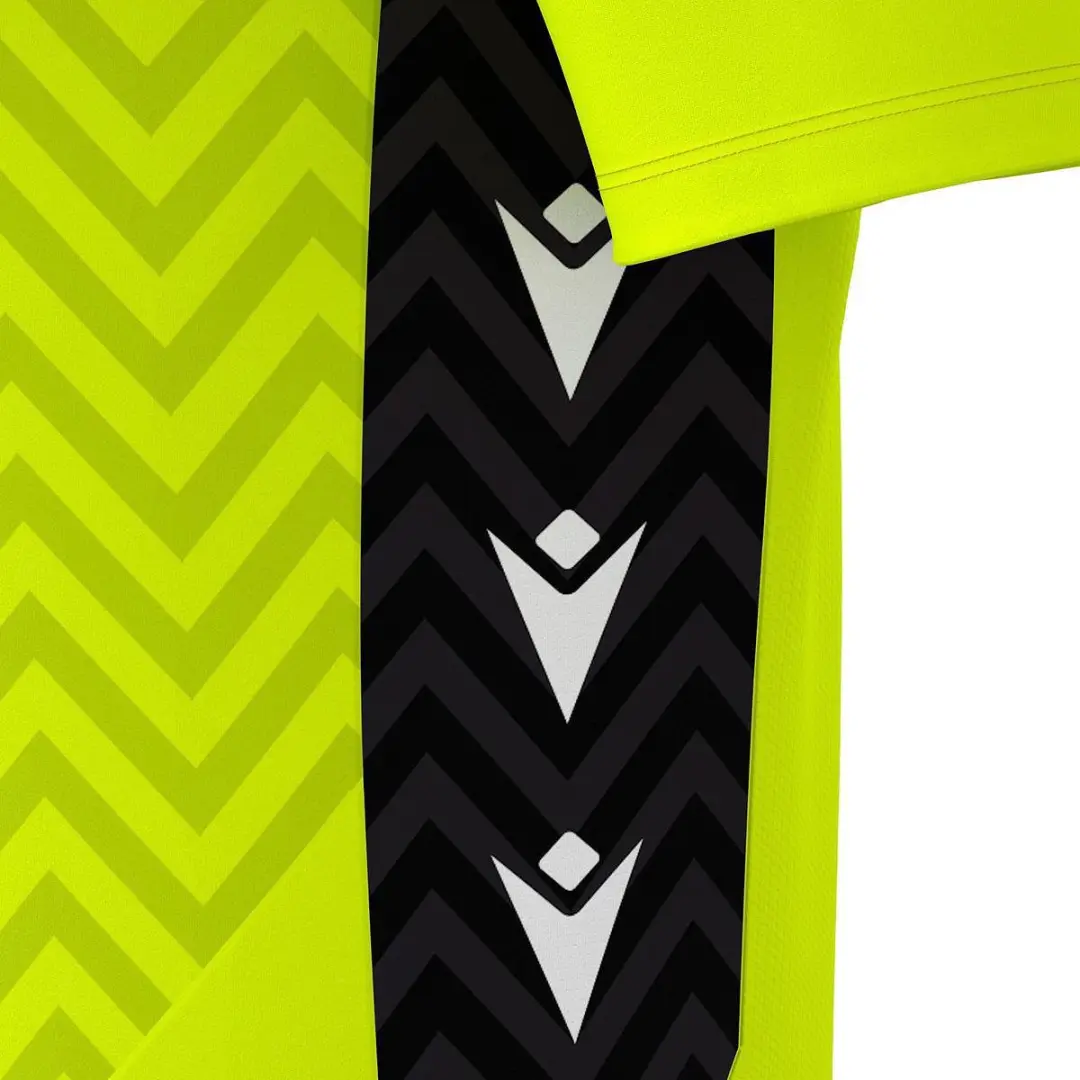 Macron Scorpio Keepershirt Korte Mouw Kinderen 140 - Fluogeel/Zwart