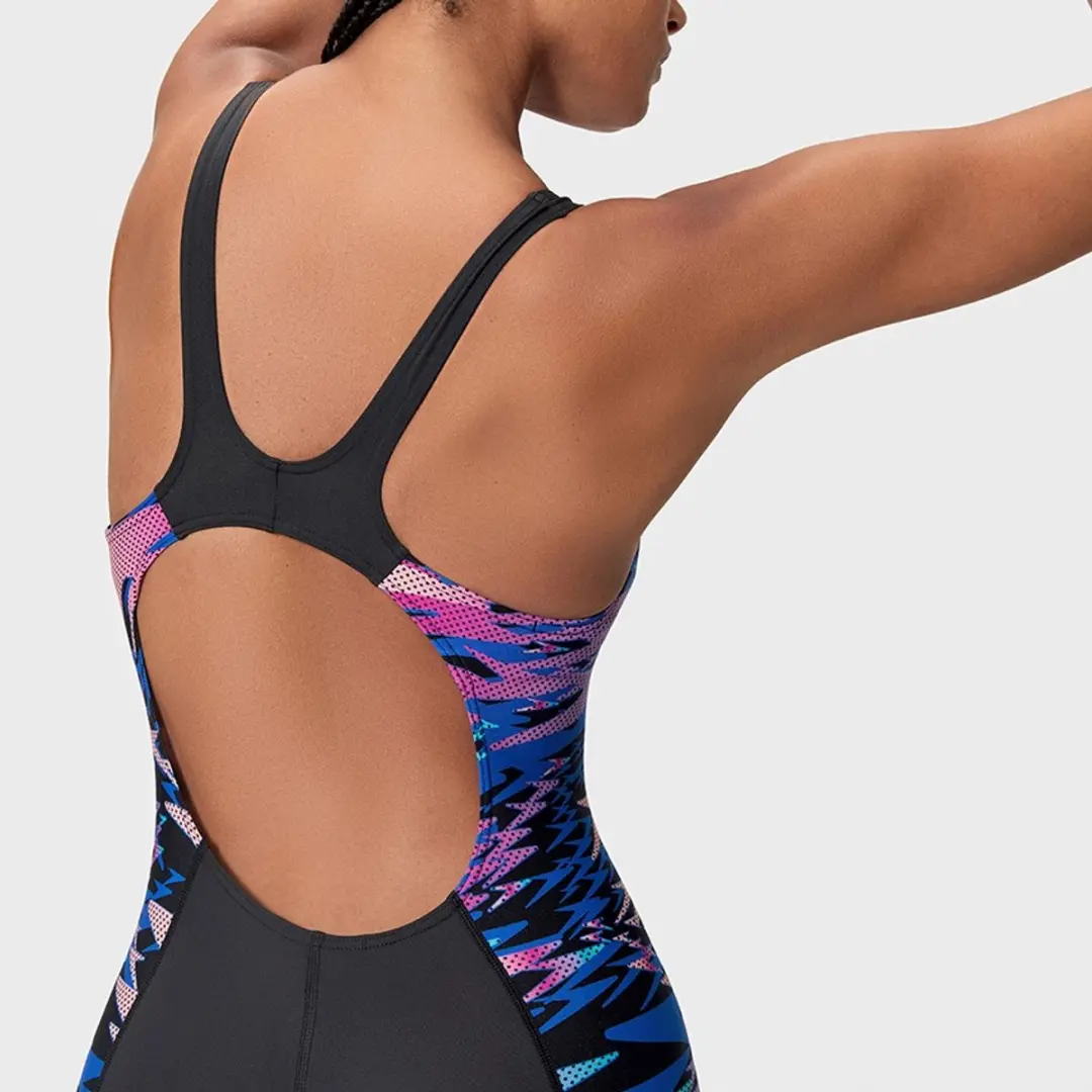 Speedo Hyperboom Splice Muscleback Legsuit Dames - Zwart/Roze