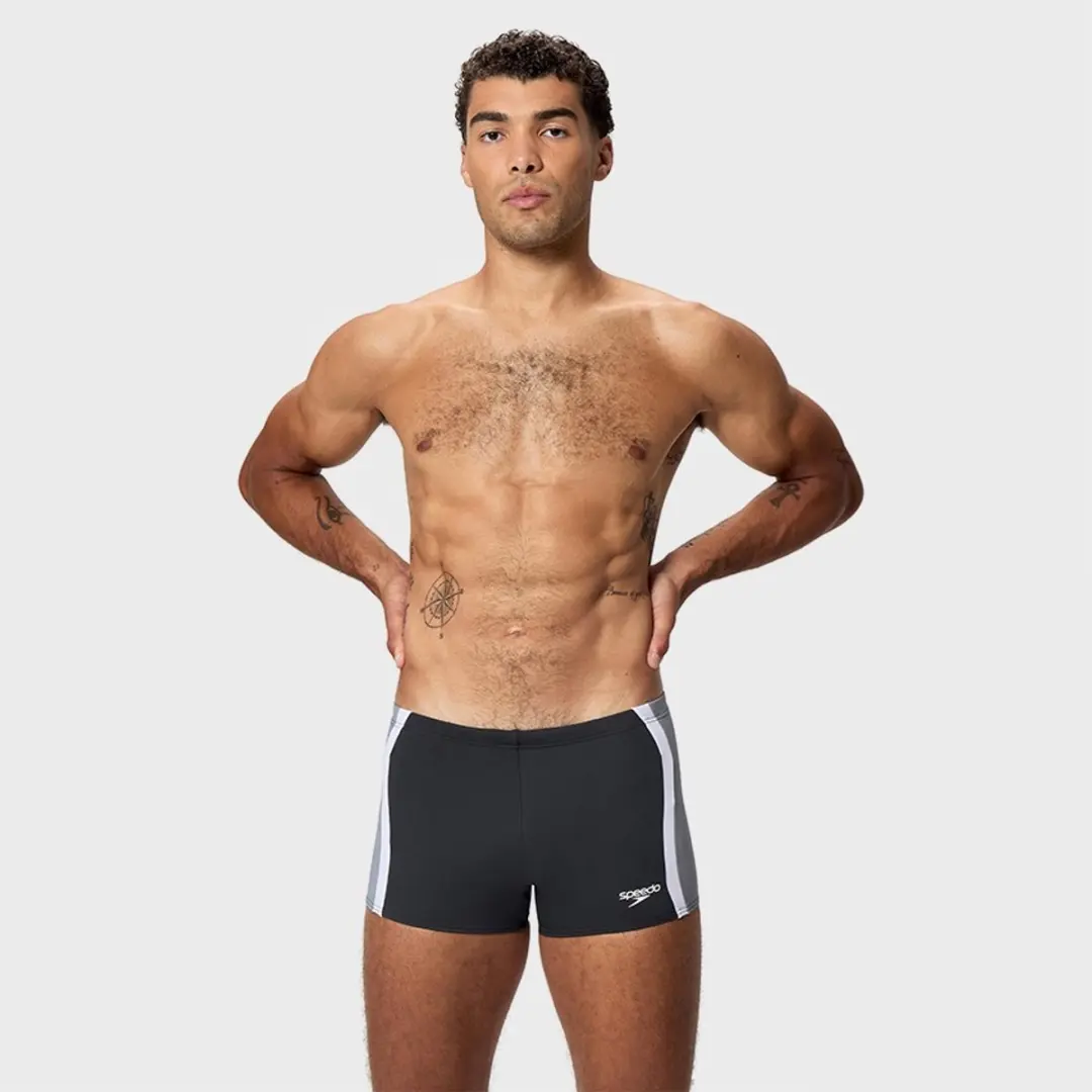 Speedo Solid Splice Aquashort Heren XXL - Zwart/Grijs