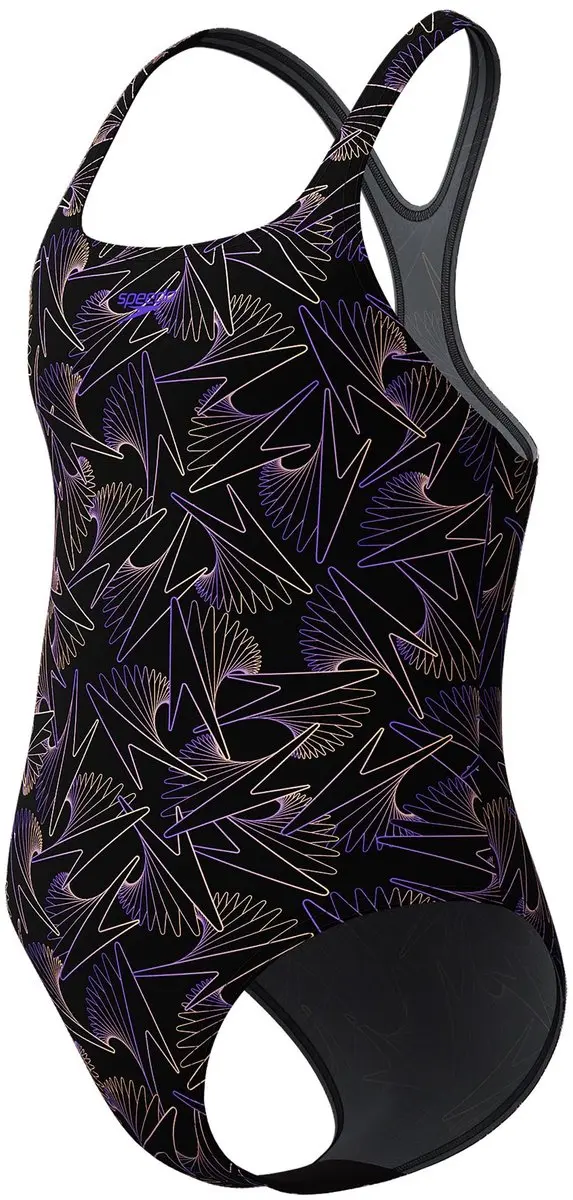 Speedo Hyper Boom Medalist Badpak - Meisjes 128 - Zwart/Paars
