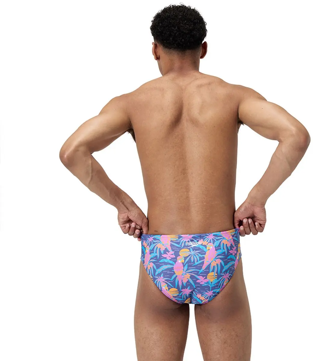 Speedo Allover Digital Zwemslip - UK 26 - Blauw