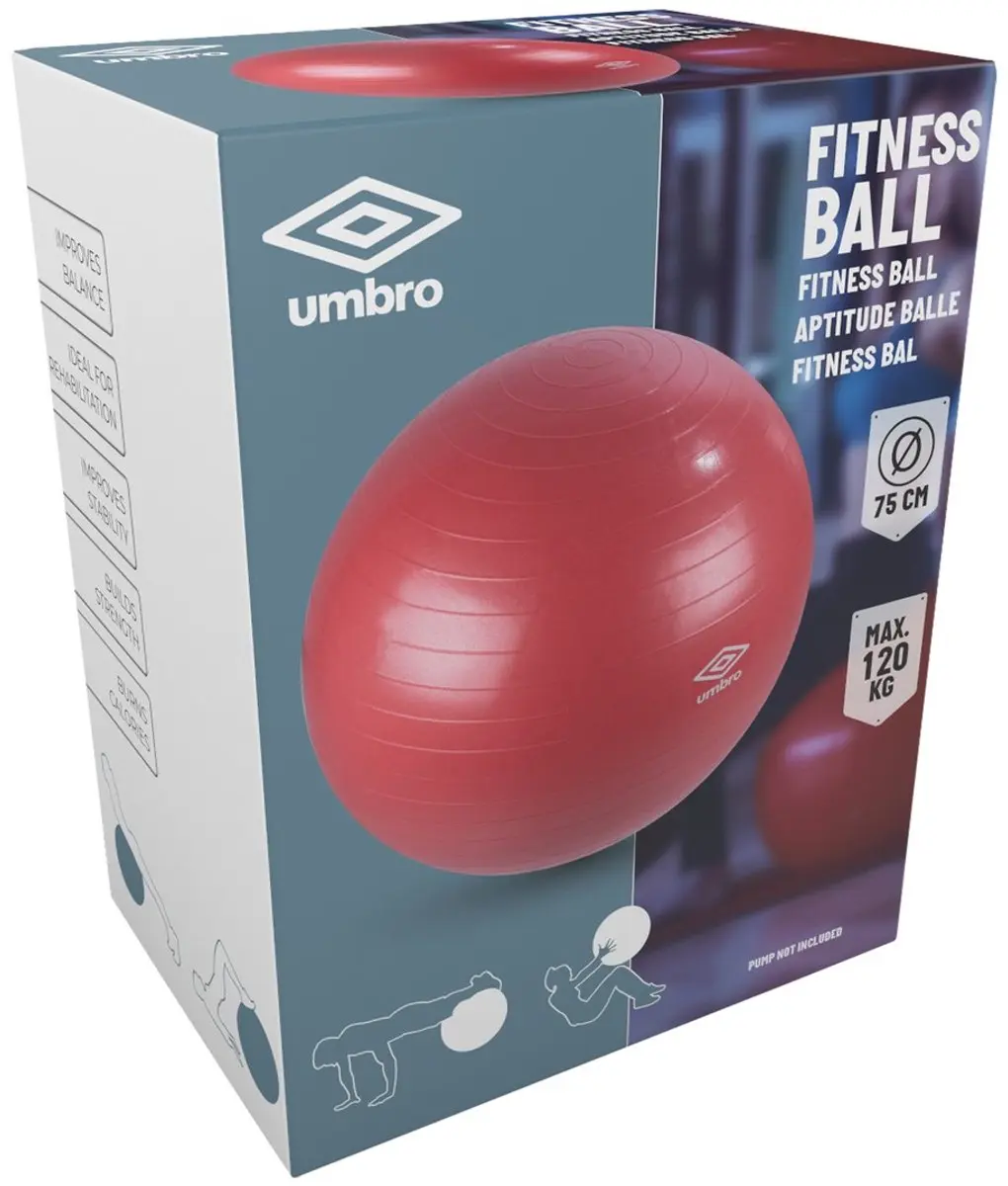 Umbro Fitnessbal 75cm - Rood